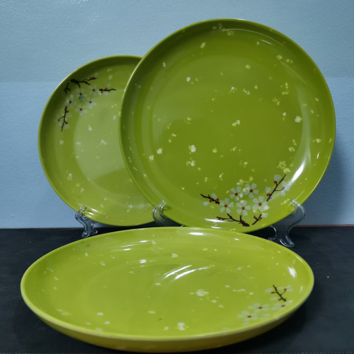 Dinner Plate Green Melamine Dinnerware Melamine Round Dinner Plate