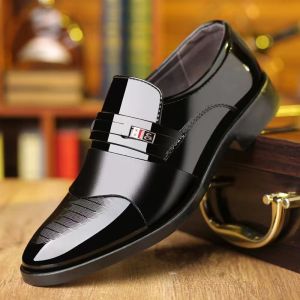 MIKEJIE Fashion Men Dress Shoes Fashion Men Shoes Men Trend Bring Business Leather Shoes Casual Shoes
