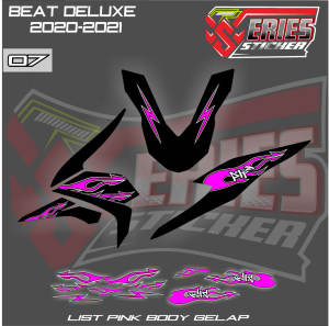 STIKER STRIPING BEAT DELUXE 2020 - 2021 TRANSPARAN PREMIUM KEREN LIS VARIASI STIKER MOTOR HONDA 07