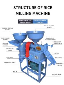 Rice milling and crushing combination machine（Cracked Corn Grits Rice Paddy Milling Mill Machine)