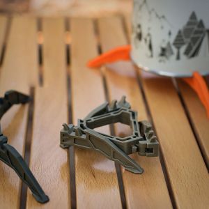 IXIAN Foldable Lightweight Fixing Base Stove Base Stand Base Air Bottle Fixed Support Gas Holder Tank Base Gas Tank Bracket Foldable Canister Tripod Stove Canister Stand