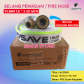 Fire Hose / Selang Hydrant GOSAVE Pemadam Kanvas 10 Bar 1.5 x 20 Meter Coupling Machino. 