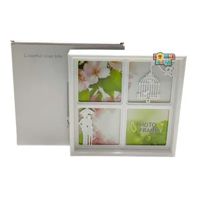 Photo Frame Bingkai isi 4 in 1 pigura foto Kotak Persegi Menarik Lucu pajangan hiasan dinding
