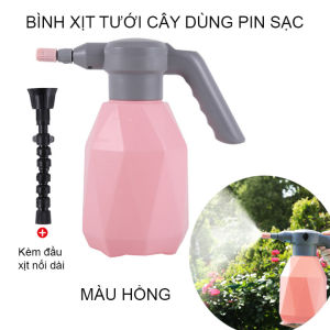 Bình tưới cây dùng pin sạc dung tích 2 lit có nhiều chế độ phun với đầu nối dài tiện dụng