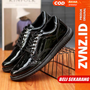 ZVN Axrion Sepatu Pantofel Pria Hitam Formal Oxford Casual