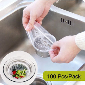 Túi Lọc Rác Bồn Rửa 100 Túi Chén Thiết Kế Kiểu Lưới Siêu Dai Đầu Có Chun Co Giãn Chống Tắc Nghẽn