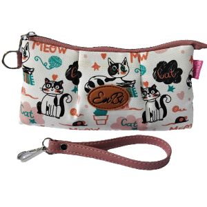 Dompet Wanita Terbaru Pouch Hp dan Uang by Enbi bahan kanvas motif dengan model Elegan