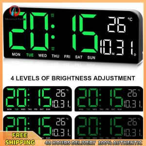 Winnereco Modern LED Digital Alarm Clock for Bedroom and Office Large Screen Display with Bright Numbers and Sleep Timer