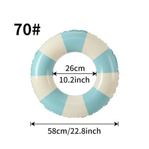 1PC Ins Style Macaron Inflatable Swimming Ring ManKids Thickened Pool Float Summer Pool Party Water Toy