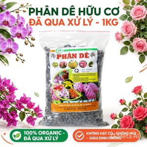 Phân Dê Đã Qua Xử Lý 100% Organic (Gói 1kg) - Phân Bón Tan Chậm Tự Nhiên Kích Ra Rễ Bật Chồi Chuyên Cho Hoa Lan Hoa Hồng.