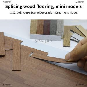 [COD] yixiayun 10PCS Mini Floor Boards Dollhouse Floor Tiles Miniature Wooden Flooring For 1:12 Doll House Furniture Wall Floor Decor