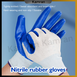 🌟ข้อเสนอ🌟‍ พร้อมส่งถุงมือไนล่อน เคลือบพียูสีดำขายยกแพ็ค คู่.กันนํ้ามัน กันน้ำ กันบาด กันลื่น ถุงมือทำสวน