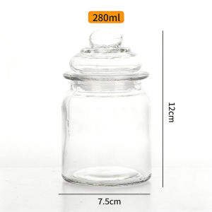 1/3PCS Glass Sealed Can Food Storage Jar Spice Coffee Bean Storage Bottle Large Capacity Storage 280ML