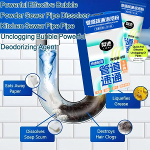 Powerful Effective Bubble Powder Sewer Pipe Dissolver Kitchen Sewer Pipe Pipe Unclogging Bubble Powerful Deodorizing Agent
