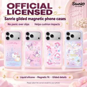 Sanrio Hello Kitty Liquid Silicone Magnetic Phone Case for iPhone 18 17 Pro Max Drop Protection Regalo MYS1