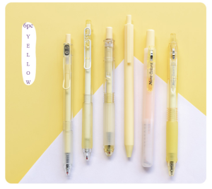 DUKEEN 6Pcs/set Kawaii Gel Pen Color Highlighter Set Students Writing Pens Korean Japanese Ins Style School Stationery Supply