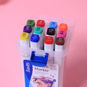 Bantex Marker Dual Tip 12 Warna Cepat Kering Spidol Tinta Alkohol Sketsa & Desain BK2001
