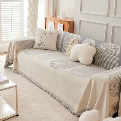 New Chenille Sofa Blanket Cover Four Season Universal Non-Slip Couch Seat Cushion Couch Towel for Living Room Sofa Slipcover 1/2/3/4 Seater