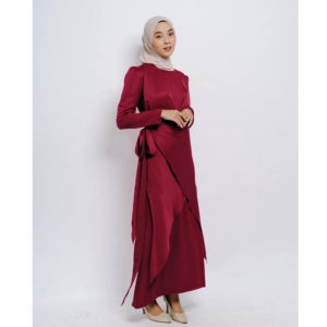 CLARA DRESS GAUN SATIN KAFTAN MUSLIMAH GAMIS TERBARU