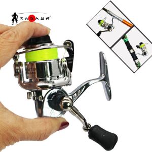 Reel Pancing Mini Untuk Joran Pena pen Spinning uk 100 termasuk Senar cocok untuk semua Joran