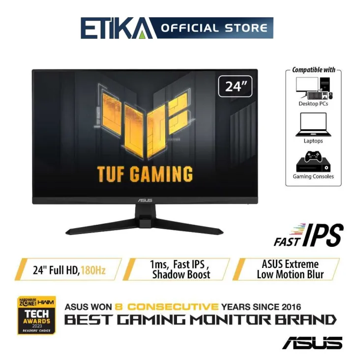 ASUS TUF Gaming VG249Q3A | 23.8" IPS FHD ELMB 180Hz Gaming Monitor with Speaker | FreeSync Premium