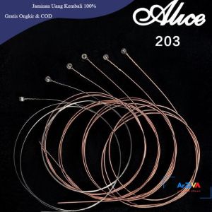 Alice Set Senar Gitar Stainless Steel Anti Rust Guitar String 6 in 1 - 203