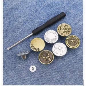 Bộ 42 nút thay quần jeans vintage phong cách nhiều mẫu đẹp kèm tua vít – Nút cài hợp kim bền chắc