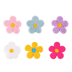 6 Pcs Sweet Flowers Iron on Patches Small Repair Patches Sewing on Applique Patches for Clothing Jeans Hat Backpacks