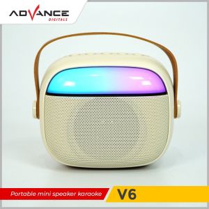 Advance Speaker V6 Bluetooth Portable HiFi Stereo Karaoke Free 2 Mic