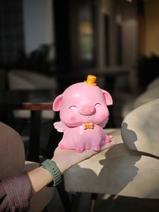 Heo Đất Cute Đội Mũ Size Nhỏ Lợn Đất Ống Tiết Kiệm Đựng Tiền - Heo Đất PiPi