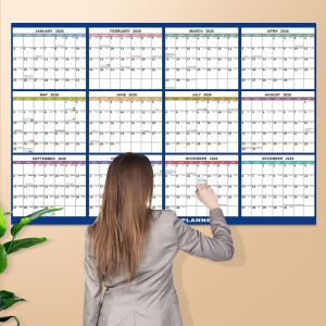 MIRELAE 2026 Large Wall Calendar Foldable Double-Sided Hang Calendars  Erasable Work Schedule Planner for Home Office and School