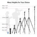SmallRig Tripod Stand 71" Camera Stand with Phone Stand Holder Monopod with Ball Head Height from 43cm to 182cm for Phone Mirrorless DSLR Camera Travel CT-10 3935. 