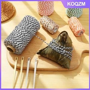 KOQZM 2mm Thick Butchers String Cotton Twine Meat Prep Trussing Turkey Barbecue Strings Meat Sausage Tie Rope Cord 100 Meters