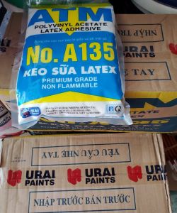 Keo sữa latex ATM 135 URAI chính hãng/keo sữa chống thấm/ dán giấy/keo dán thùng/keo dán simili/keo ép gỗ/keo dán vải...1kg