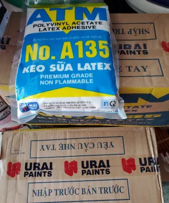 Keo sữa latex ATM 135 URAI chính hãng/keo sữa chống thấm/ dán giấy/keo dán thùng/keo dán simili/keo ép gỗ/keo dán vải...1kg