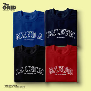 Minimalist Pilipinas Adventure T-Shirt Design Series Featuring Manila and Baguio Available in COD.