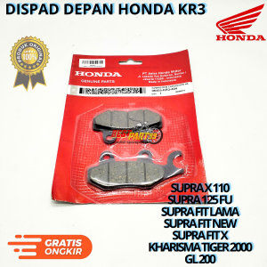 Dispad depan honda KR3 untuk motor SUPRA 100 SUPRA 125 FU SUPRA FIT NEW SUPRA FIT X KHARISMA TIGER 200. AHM berkulitas original asli ori dan presisi