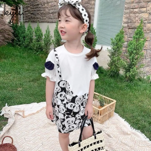 KYII Girl fashionable short sleeve Princess Animal motifs Dress ky220011