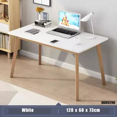 Computer Table Meja Belajar 70 / 80 / 100 /120cm Dining Desk Home Office Writing Study Modern Menulis 2208