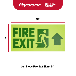 High-Visibility Glow-in-the-Dark Fire Exit Signage Stickers on 3mm Sintra Board