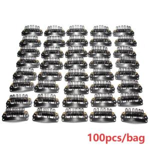 6-Teeth U-Shape Wig Clips For Hair Extension Hairpiece Diy Snap-Comb Wig Clips Wig Clips 100pcs/Bag