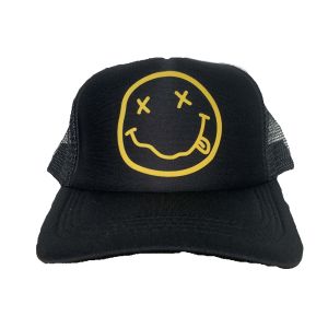NIRVANA BAND TRUCKER/NET BLACK GAMUZA LOGO CAPS