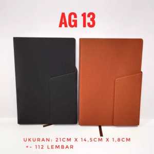 ag13 agenda kulit A5 memo souvenir kantoran barang promosi kulit sintetis note bookbbuku tulis