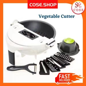 COSE 9 In 1 Multifunction Kitchen Food Vegetable Mandoline Chopper Cutter Slicer Grater Shredder Peeler Sagat