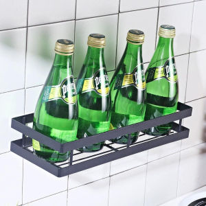 Kệ Để Đồ Nhà Tắm Hình Chữ Nhật，Kệ Kim Loại Dán Tường Cao Cấp Không Rỉ Siêu Chắc tặng kèm 4 miếng dán