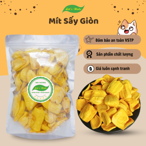 Mít sấy giòn Lets Nuts túi 500g công nghệ sấy hiện đại giữ nguyên hương vị mùi thơm đặc trưng của mít người lớn trẻ em đều thích mê
