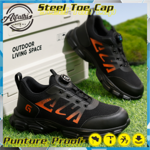[Promo] Sepatu Safety Sport Alfathi New By Guyisa Orange Art Tactical  | Sepatu Safety Sport | Sepatu Kerja | Sepatu Pabrik | Sepatu Casual | Safety Sneakers | Sepatu Safety Import