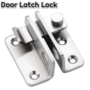 (NO screw)Stainless Steel Safety Hasp Door Lock for Bathroom Bedroom Door Catch Latch