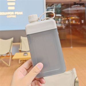 SJJL 450ML Creative BPA Free Sports Flat Water Bottle Drink Bottle Plastic Juice Cup