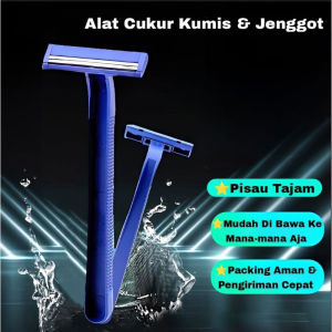 PAKET 2 PCS - Pisau Cukur 2 Mata Silet Alat Cukuran Kumis Jenggot